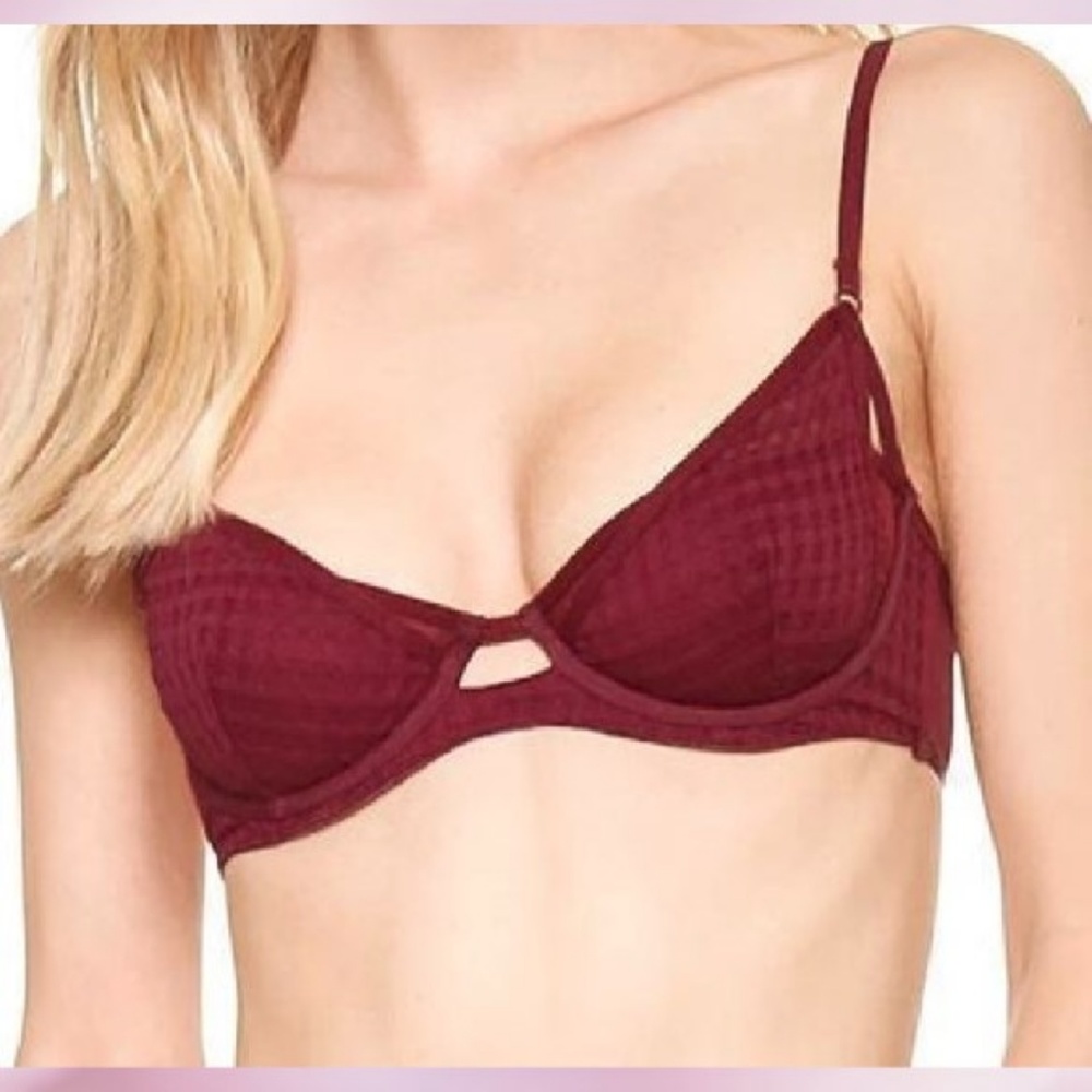 Free People eyelet underwire bra